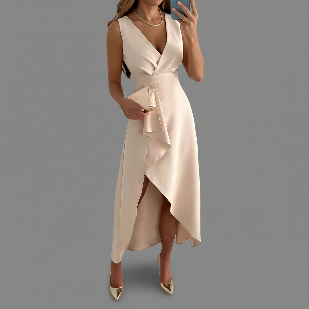 Elegant V-Neck Maxi Dress | Women's Summer Dress