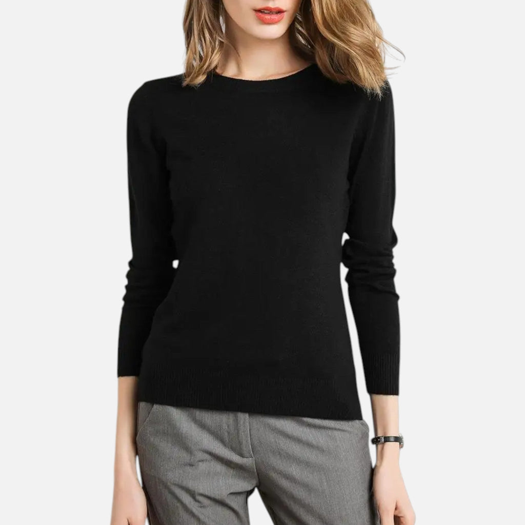 Women’s Merino Wool Sweater – O-Neck