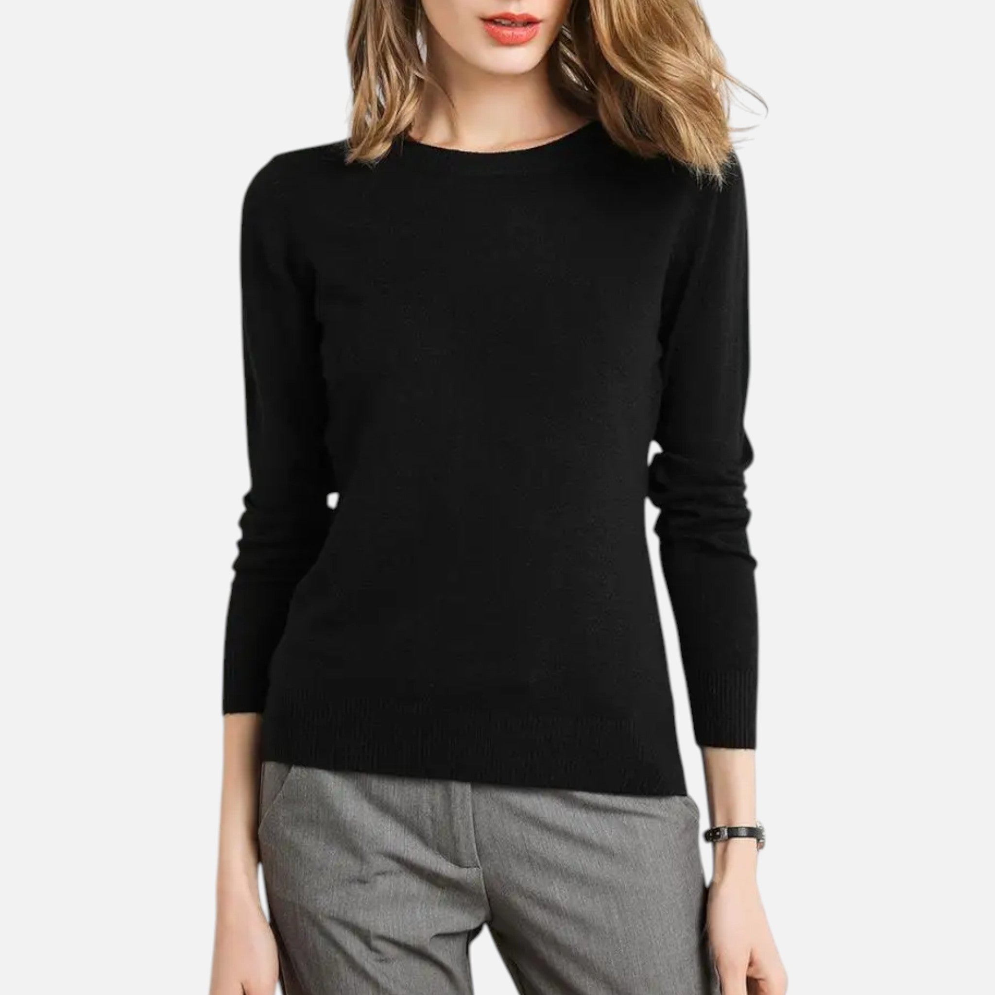 Women’s Merino Wool Sweater – O-Neck