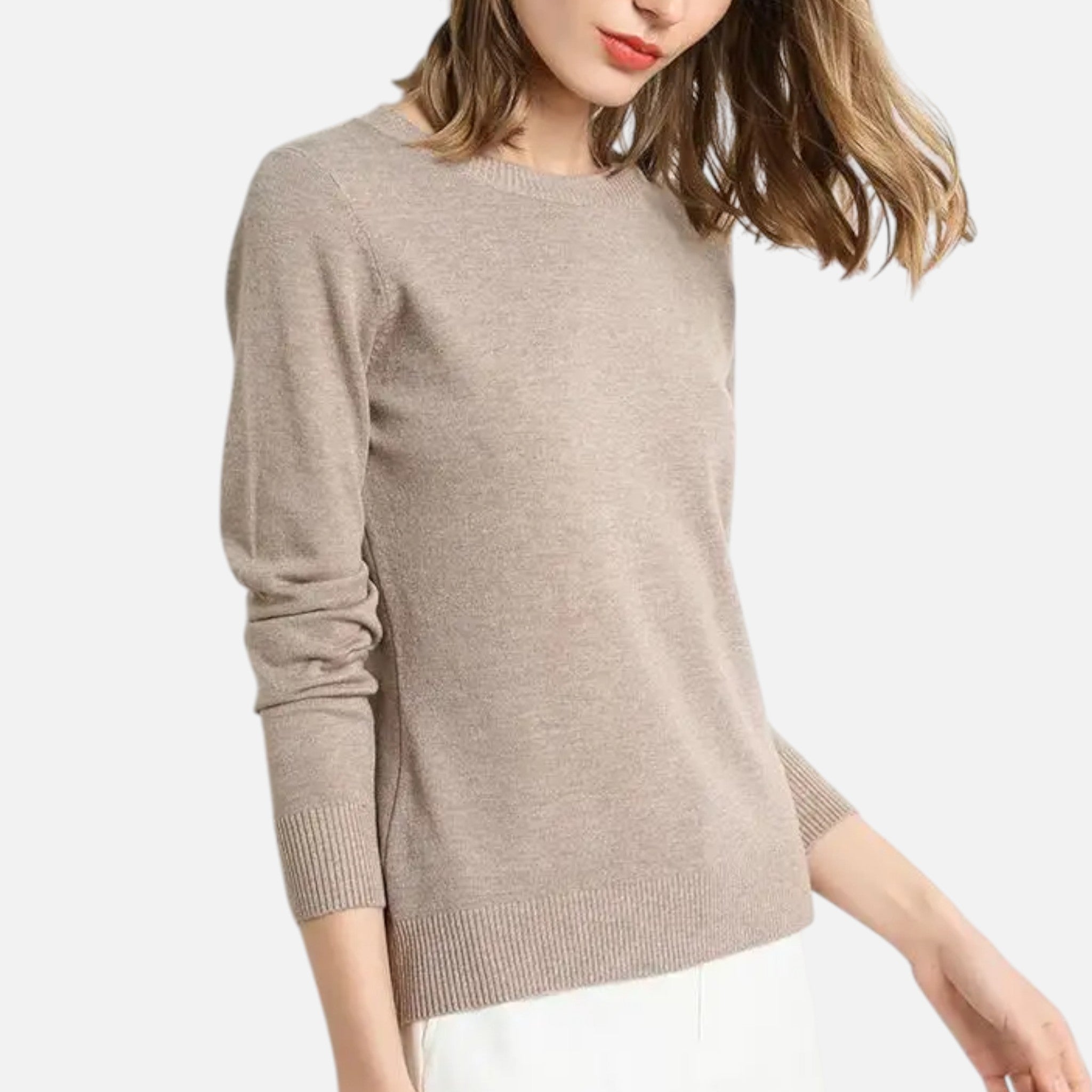 Women’s Merino Wool Sweater – O-Neck