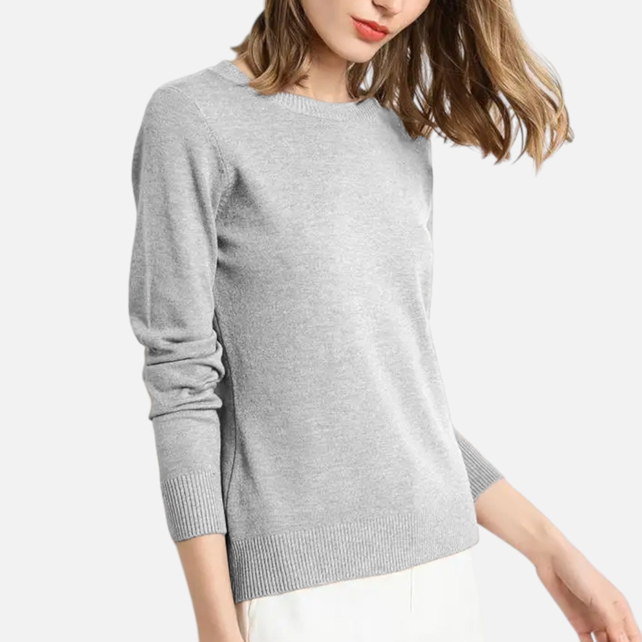 Women’s Merino Wool Sweater – O-Neck