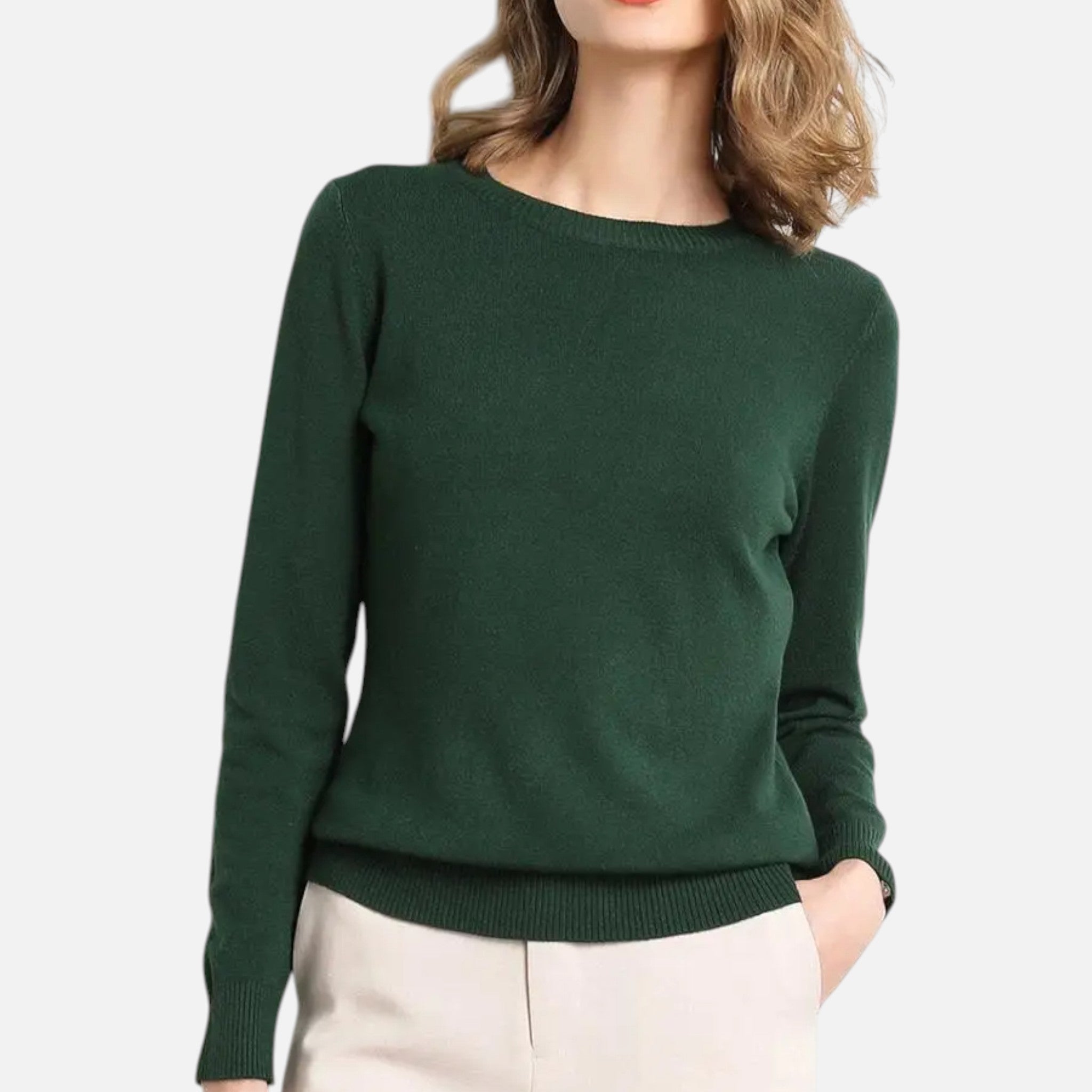 Women’s Merino Wool Sweater – O-Neck