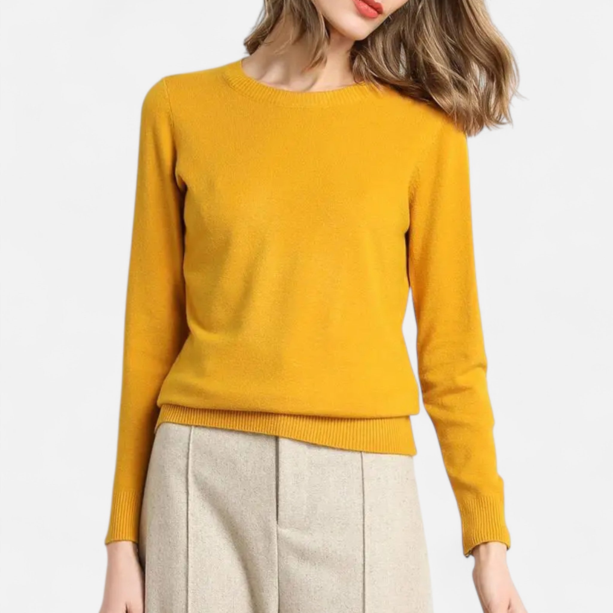 Women’s Merino Wool Sweater – O-Neck