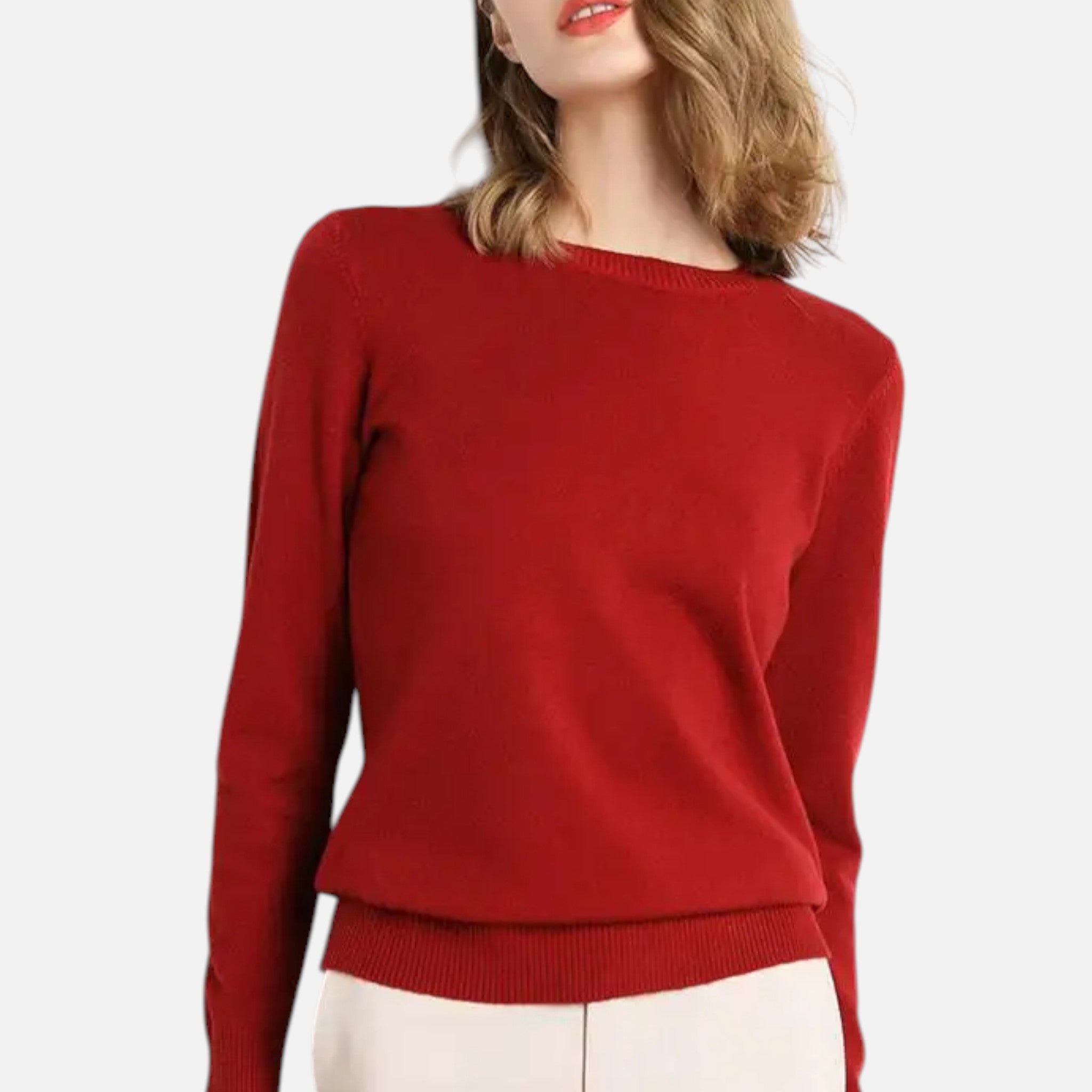Women’s Merino Wool Sweater – O-Neck