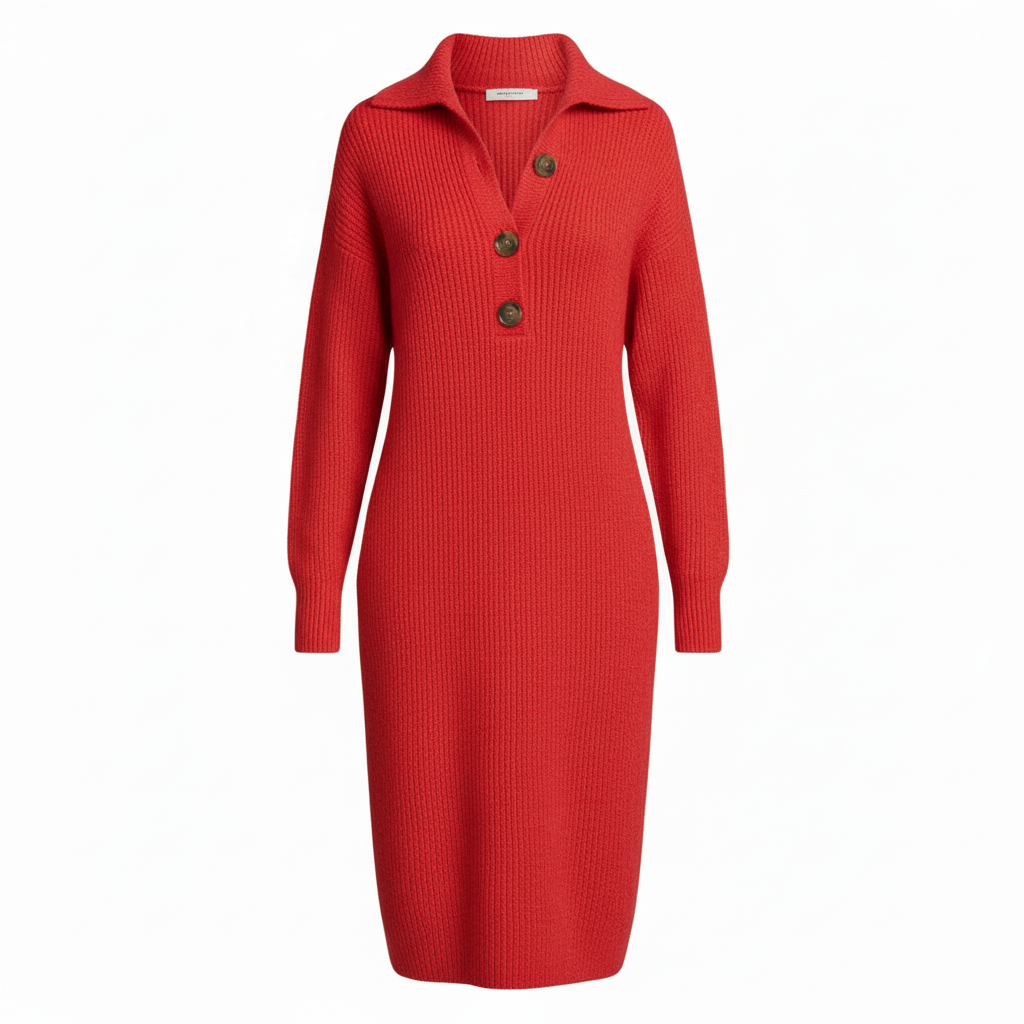 Arianell | Women's Wool Knit Midi Sweater Dress
