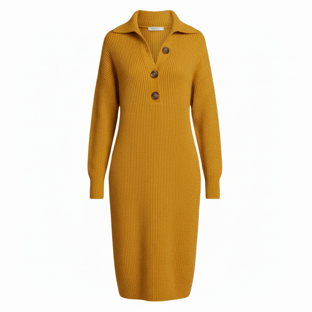 Arianell | Women's Wool Knit Midi Sweater Dress