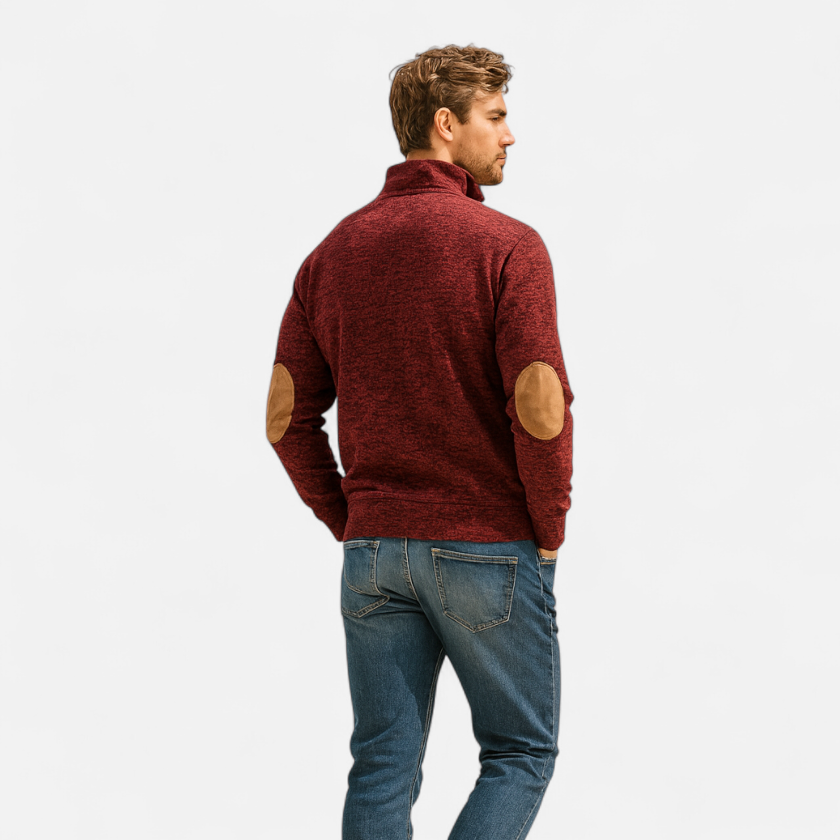 Men’s Knitted Sweater – Stand Collar