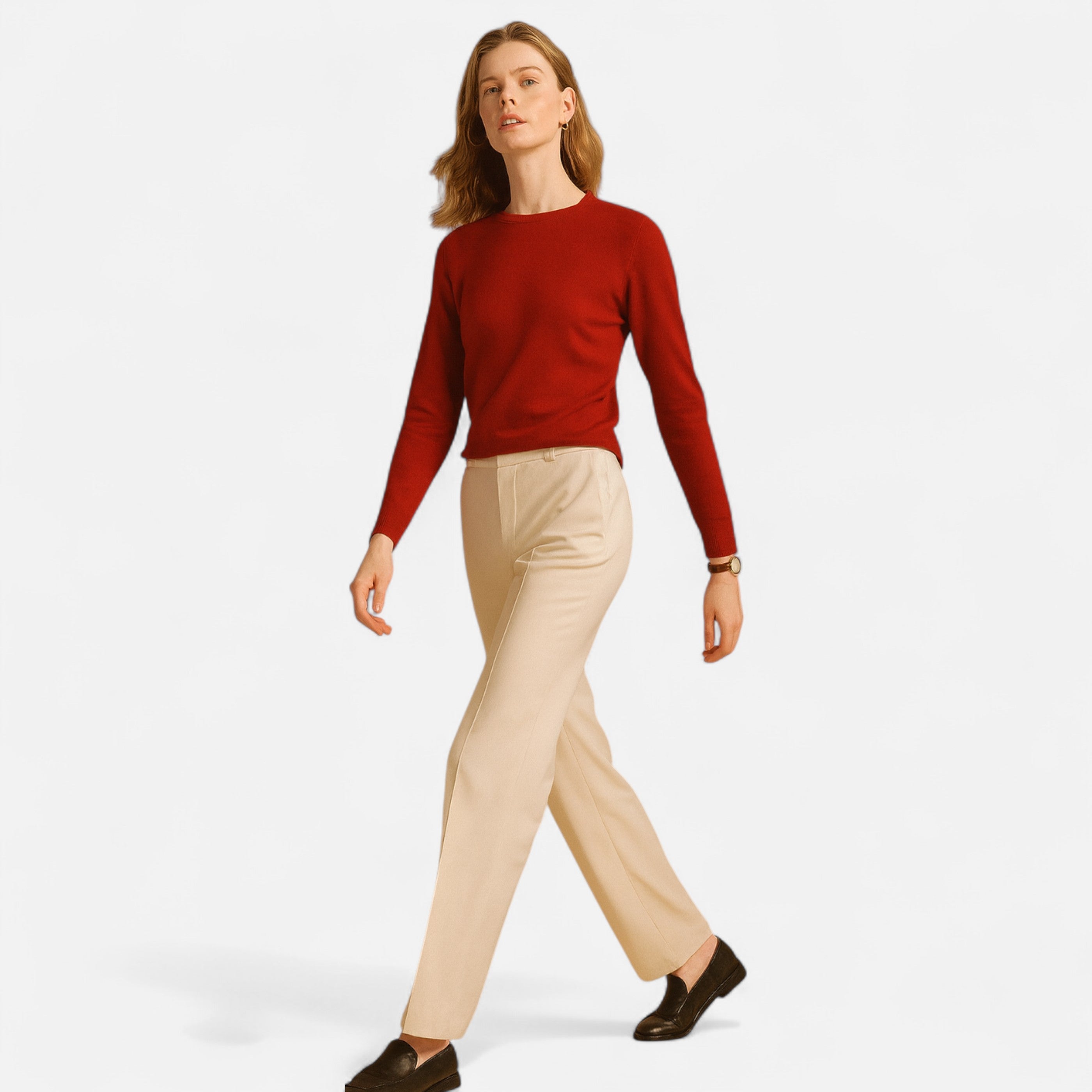 Women’s Merino Wool Sweater – O-Neck