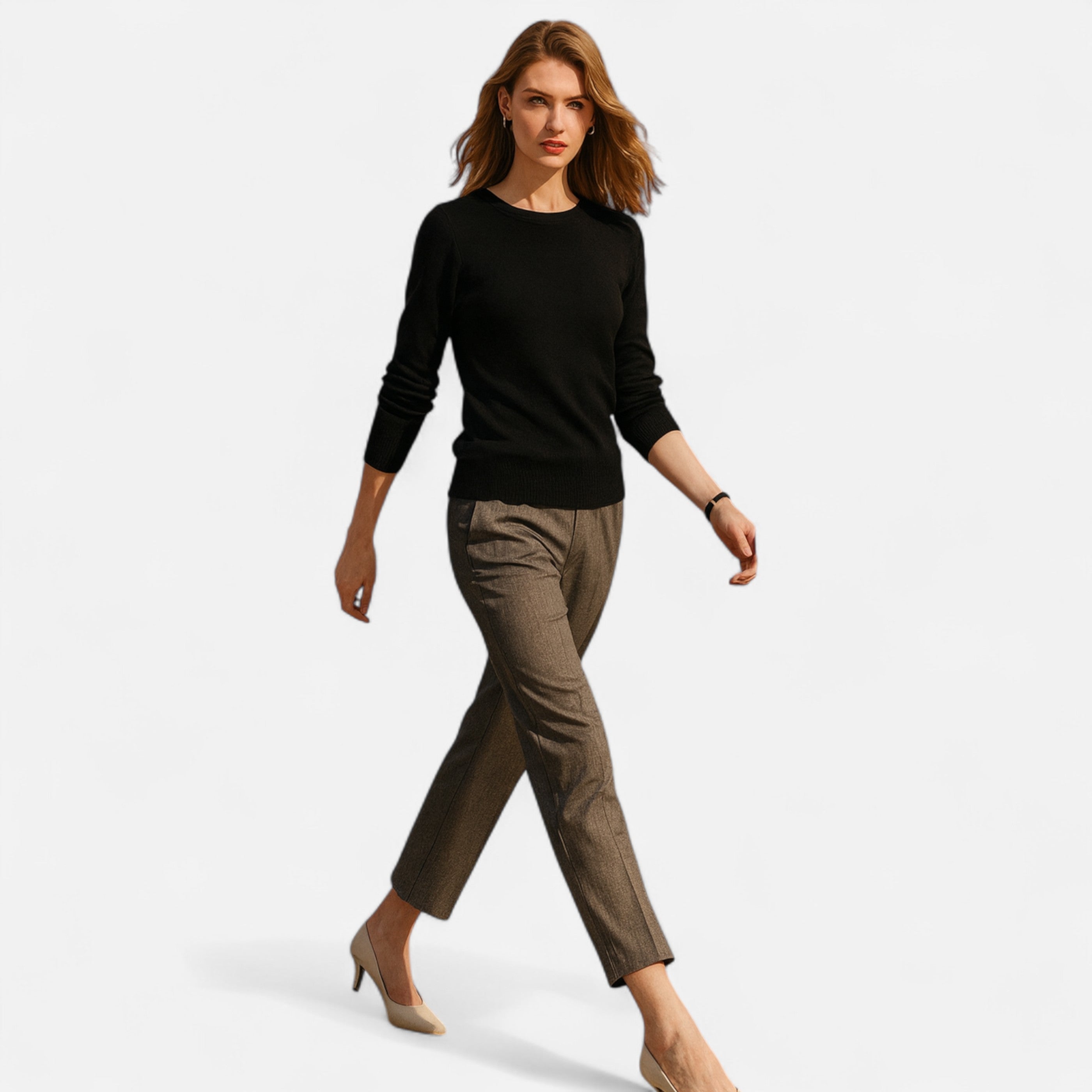 Women’s Merino Wool Sweater – O-Neck