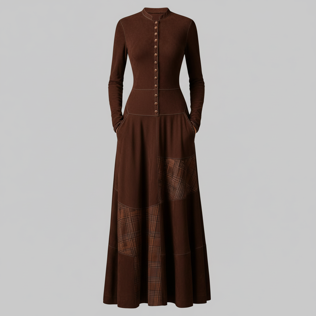 Fringilla Vintage Plaid Maxi Dress | Women's Formal Dresses