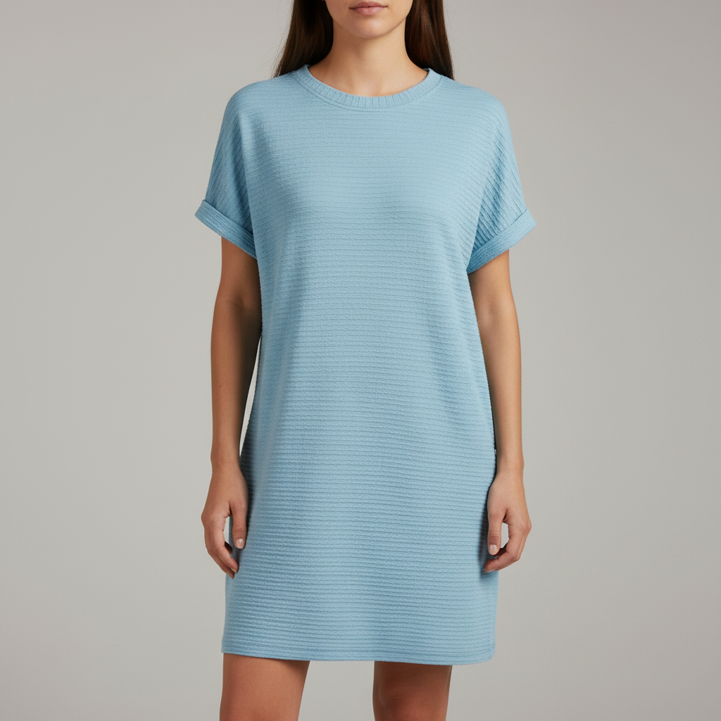 Minimalist Summer Dress | Women's Casual Round Neck Dress