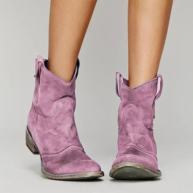 Women’s Vintage Cowboy Ankle Boots