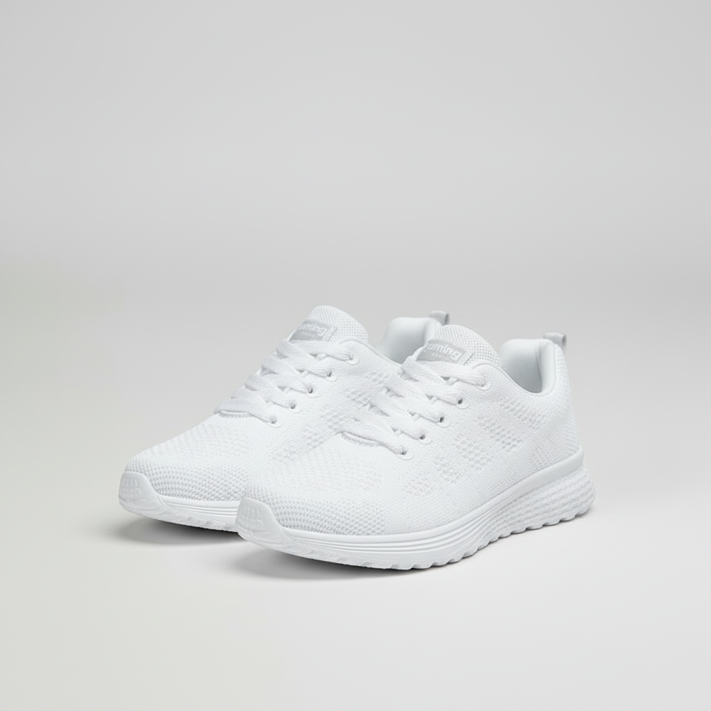 Women's Lightweight Breathable Comfort Sneakers | White Sneakers