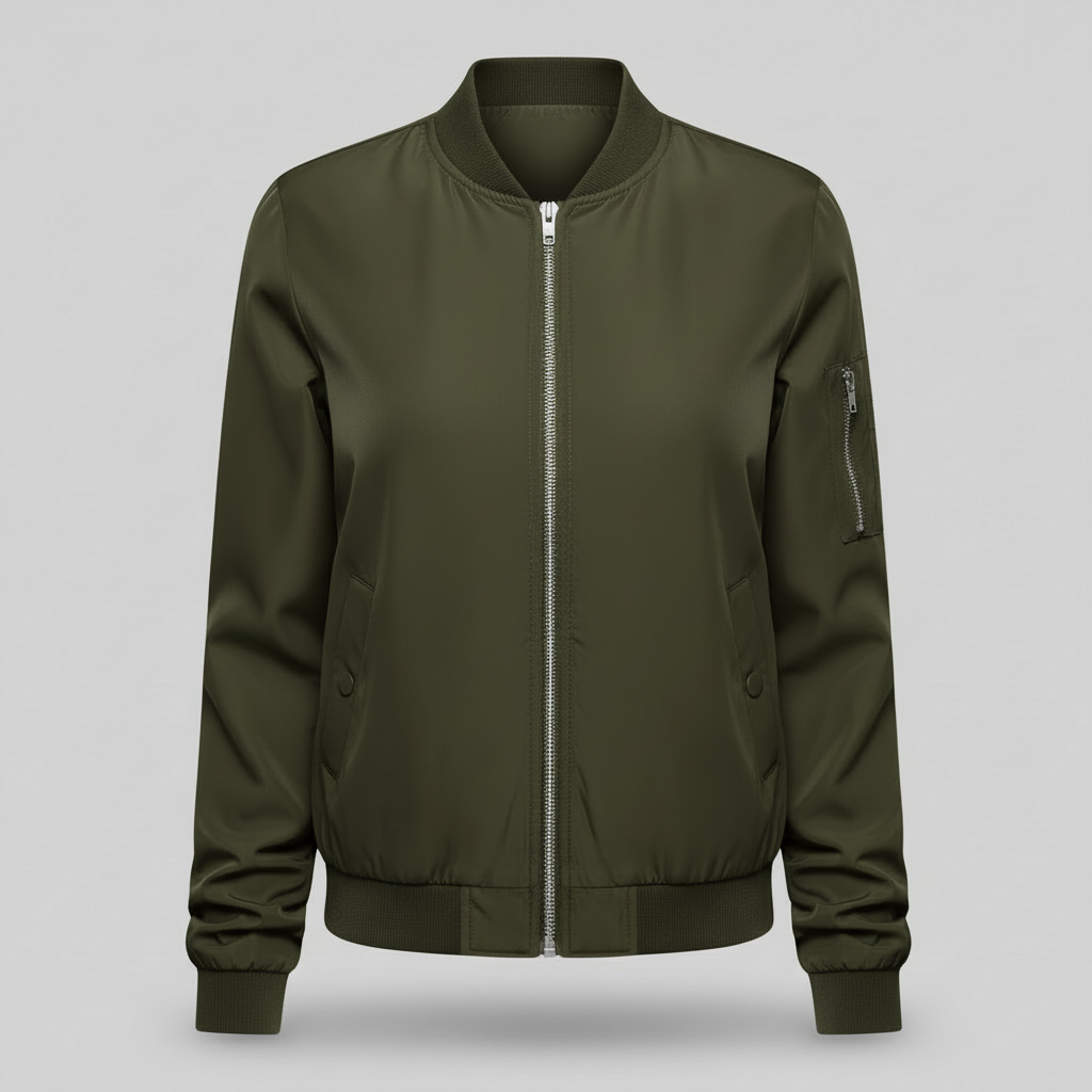 Women's Short Bomber Jacket | Casual Fashion Outerwear