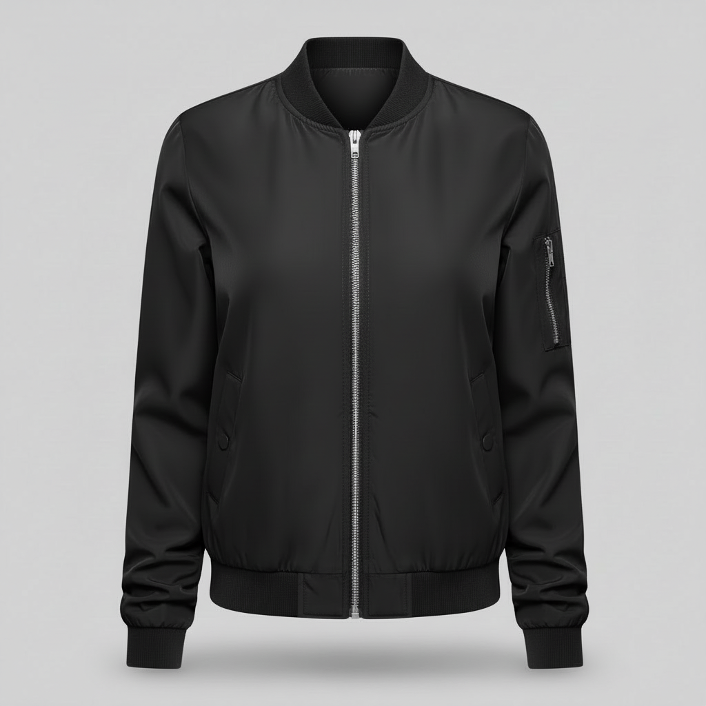 Women's Short Bomber Jacket | Casual Fashion Outerwear