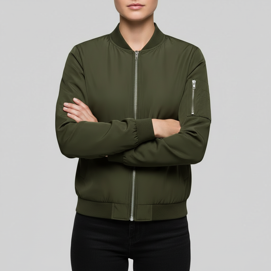 Women's Short Bomber Jacket | Casual Fashion Outerwear