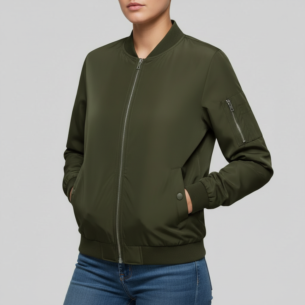 Women's Short Bomber Jacket | Casual Fashion Outerwear