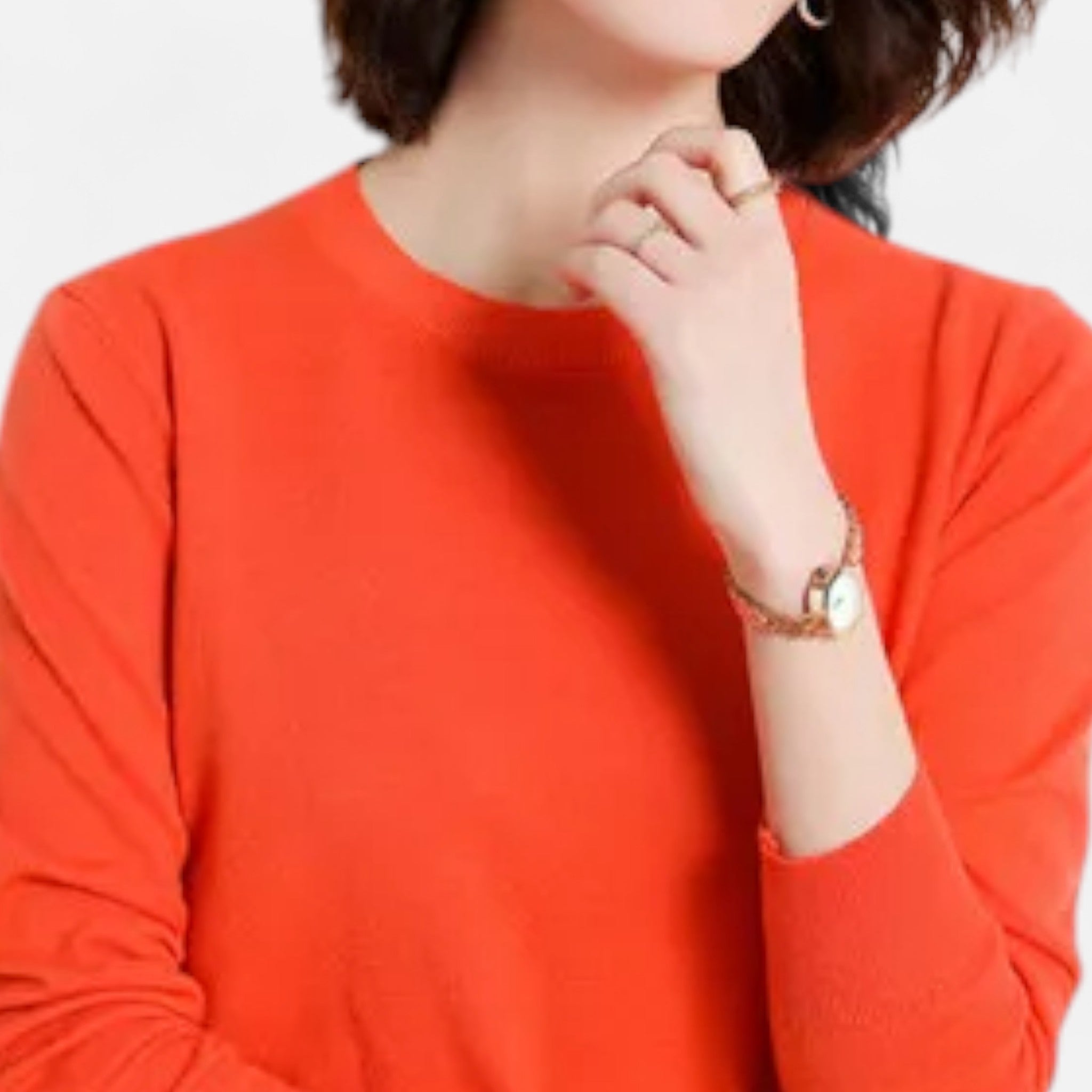 Women’s Merino Wool Sweater – O-Neck