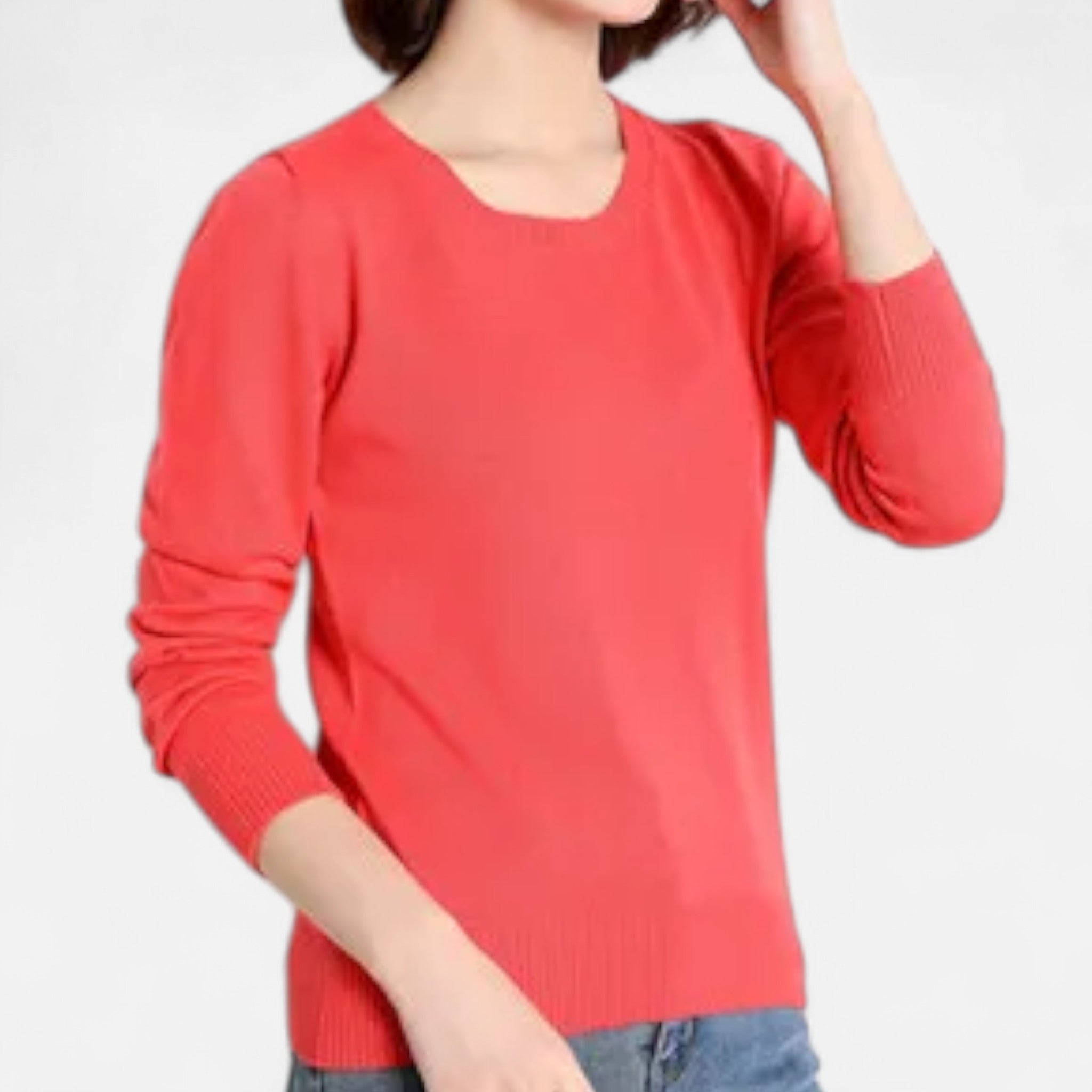 Women’s Merino Wool Sweater – O-Neck